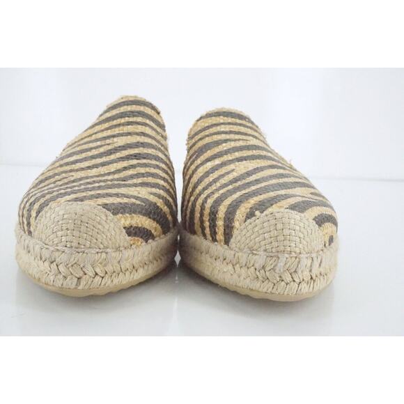 Stuart Weitzman Catalan Zebra Striped Espadrille Flat Loafers size 9.5 - Picture 4 of 11